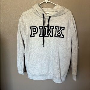 PINK Victoria's Secret Light Gray Hoodie Sweater